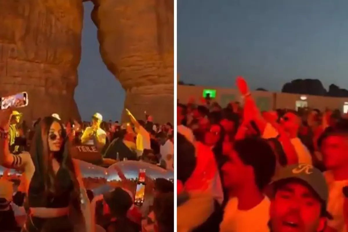 Suudi Arabistan’dan dikkat çeken parti görüntüleri! Yapıldığı yer de bir o kadar enteresan