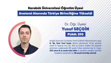 Dr. Yusuf Seçgin, Türkiye’nin Anatomi Alanında Birincisi Oldu