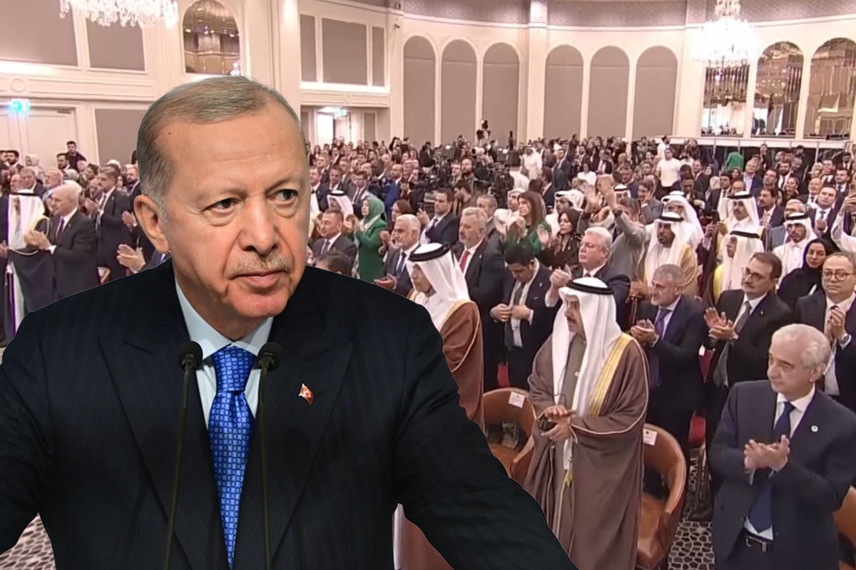 Cumhurbaşkanı Erdoğan’ın sözleri salonu ayağa kaldırdı: Filistin Filistin halkınındır