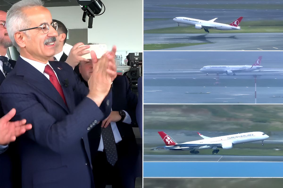 İstanbul Havalimanı’na tıpkı anda üç uçak iniş ve kalkış yaptı