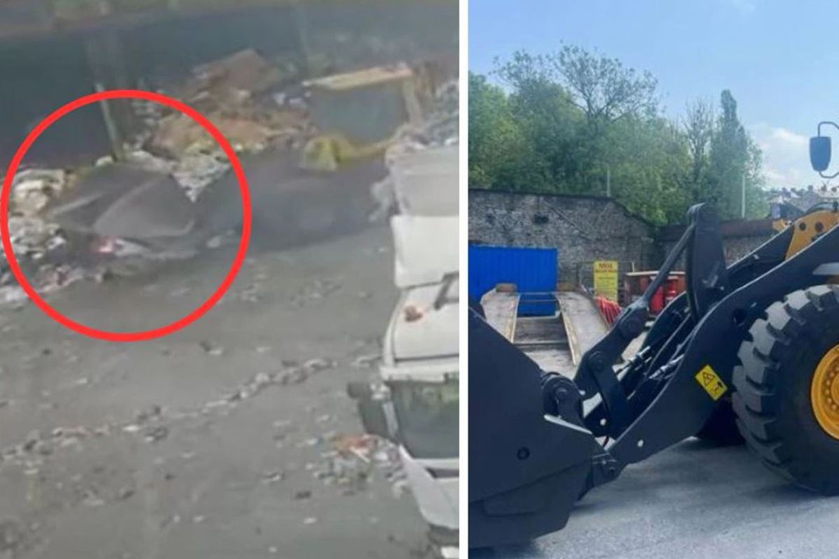Şanssız personel, birinci iş gününde kepçenin altında kaldı